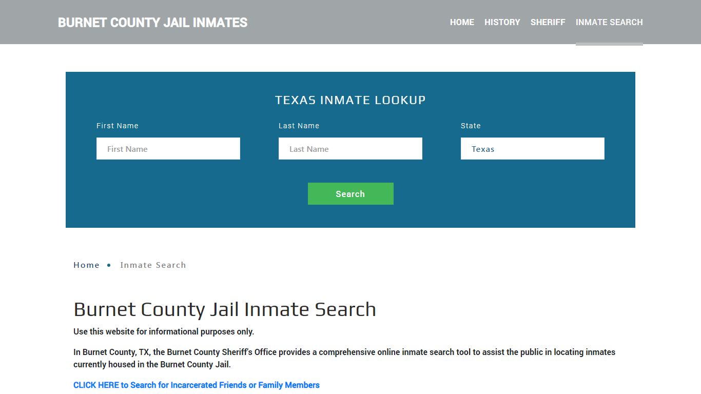 Burnet County, TX Detainee Lookup